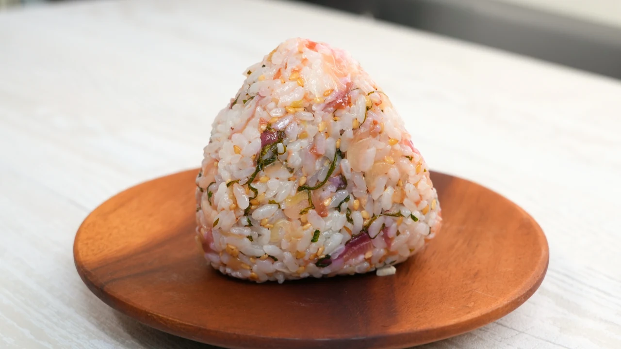 大葉みょうがの梅おにぎり